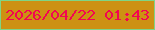 文字の大きさ：5、枠の色：7fd585、背景の色：cd9113、文字の色：f20652 無料ブログパーツのブログ時計