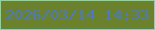 文字の大きさ：2、枠の色：7fd5ba、背景の色：6b812c、文字の色：4a7ac2 無料ブログパーツのブログ時計