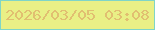 文字の大きさ：4、枠の色：7fd5c7、背景の色：e9f086、文字の色：e1bf71 無料ブログパーツのブログ時計