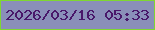 文字の大きさ：1、枠の色：7fd731、背景の色：8a8fb9、文字の色：49176a 無料ブログパーツのブログ時計