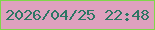 文字の大きさ：4、枠の色：7fd74a、背景の色：dea1be、文字の色：2d7664 無料ブログパーツのブログ時計