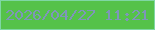 文字の大きさ：4、枠の色：7fd7a4、背景の色：55c24a、文字の色：7e96b9 無料ブログパーツのブログ時計