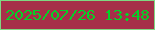 文字の大きさ：2、枠の色：7fd882、背景の色：a62f49、文字の色：03d227 無料ブログパーツのブログ時計