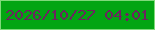 文字の大きさ：4、枠の色：7fd97a、背景の色：02a512、文字の色：6d245f 無料ブログパーツのブログ時計