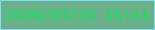 文字の大きさ：5、枠の色：7fddf9、背景の色：6ab08b、文字の色：12e35c 無料ブログパーツのブログ時計
