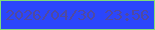 文字の大きさ：5、枠の色：7fde78、背景の色：2b46fb、文字の色：504a9f 無料ブログパーツのブログ時計