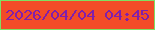 文字の大きさ：5、枠の色：7fdf62、背景の色：f34b28、文字の色：811fab 無料ブログパーツのブログ時計