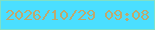 文字の大きさ：5、枠の色：7fe0c7、背景の色：4bdfff、文字の色：bea96e 無料ブログパーツのブログ時計