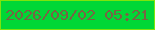 文字の大きさ：1、枠の色：7fe40c、背景の色：01d736、文字の色：786444 無料ブログパーツのブログ時計