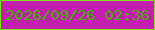 文字の大きさ：5、枠の色：7fe416、背景の色：c21eaf、文字の色：45b202 無料ブログパーツのブログ時計