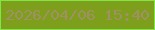 文字の大きさ：3、枠の色：7fe643、背景の色：7e9f1c、文字の色：a19066 無料ブログパーツのブログ時計