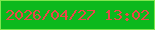 文字の大きさ：3、枠の色：7fe64f、背景の色：0bb91d、文字の色：e74849 無料ブログパーツのブログ時計