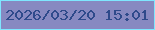 文字の大きさ：2、枠の色：7fe6fe、背景の色：8789c1、文字の色：2f4a8b 無料ブログパーツのブログ時計