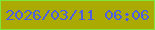 文字の大きさ：5、枠の色：7fe73c、背景の色：abaa03、文字の色：4d5ee0 無料ブログパーツのブログ時計