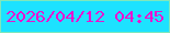 文字の大きさ：4、枠の色：7fe7bb、背景の色：1de2ff、文字の色：ea11d0 無料ブログパーツのブログ時計