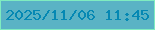 文字の大きさ：5、枠の色：7fecc0、背景の色：5ab3c5、文字の色：0588b3 無料ブログパーツのブログ時計