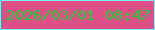 文字の大きさ：4、枠の色：7feff4、背景の色：de4e87、文字の色：1ecf35 無料ブログパーツのブログ時計