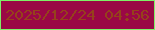 文字の大きさ：4、枠の色：7ff067、背景の色：9a0845、文字の色：95421b 無料ブログパーツのブログ時計