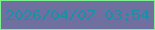 文字の大きさ：2、枠の色：7ff08f、背景の色：6f70a0、文字の色：1a90a7 無料ブログパーツのブログ時計