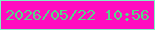 文字の大きさ：4、枠の色：7ff1c3、背景の色：ff0cc0、文字の色：55d787 無料ブログパーツのブログ時計