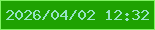 文字の大きさ：5、枠の色：7ff362、背景の色：1ea201、文字の色：94e3c4 無料ブログパーツのブログ時計