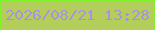 文字の大きさ：5、枠の色：7ff42d、背景の色：b3ce5b、文字の色：aa92e0 無料ブログパーツのブログ時計