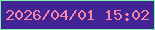 文字の大きさ：1、枠の色：7ff4af、背景の色：422494、文字の色：f485a7 無料ブログパーツのブログ時計