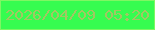 文字の大きさ：4、枠の色：7ff663、背景の色：36fc50、文字の色：a2c762 無料ブログパーツのブログ時計