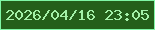 文字の大きさ：4、枠の色：7ff6a5、背景の色：245f1a、文字の色：a3f1a8 無料ブログパーツのブログ時計