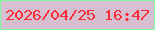 文字の大きさ：5、枠の色：7ffaa2、背景の色：d5bfd0、文字の色：f92f37 無料ブログパーツのブログ時計
