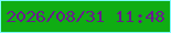 文字の大きさ：2、枠の色：7ffbff、背景の色：10ad13、文字の色：691c8e 無料ブログパーツのブログ時計