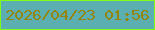 文字の大きさ：4、枠の色：7ffe13、背景の色：5cafb1、文字の色：94850e 無料ブログパーツのブログ時計
