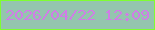 文字の大きさ：3、枠の色：7ffe31、背景の色：94c5ae、文字の色：d07de6 無料ブログパーツのブログ時計
