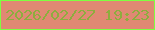 文字の大きさ：5、枠の色：7fff41、背景の色：e08973、文字の色：8dad3e 無料ブログパーツのブログ時計