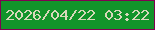 文字の大きさ：4、枠の色：800151、背景の色：12942a、文字の色：d7d8b9 無料ブログパーツのブログ時計