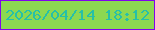文字の大きさ：1、枠の色：8004ec、背景の色：8cd851、文字の色：26c0a8 無料ブログパーツのブログ時計