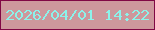 文字の大きさ：5、枠の色：800744、背景の色：cd979c、文字の色：8cf2ea 無料ブログパーツのブログ時計