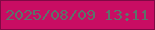 文字の大きさ：3、枠の色：800945、背景の色：c80d63、文字の色：5c736a 無料ブログパーツのブログ時計
