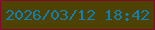 文字の大きさ：3、枠の色：800b2d、背景の色：4d4201、文字の色：117fb2 無料ブログパーツのブログ時計