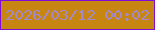 文字の大きさ：4、枠の色：800dd5、背景の色：c78611、文字の色：a388cd 無料ブログパーツのブログ時計