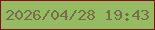 文字の大きさ：3、枠の色：80101e、背景の色：95bb63、文字の色：786c4a 無料ブログパーツのブログ時計