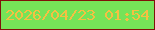 文字の大きさ：5、枠の色：801109、背景の色：76e358、文字の色：f5c042 無料ブログパーツのブログ時計