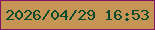 文字の大きさ：2、枠の色：801463、背景の色：c69555、文字の色：074a2b 無料ブログパーツのブログ時計