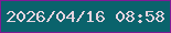 文字の大きさ：3、枠の色：801a94、背景の色：0a636c、文字の色：e6d5e0 無料ブログパーツのブログ時計