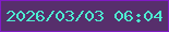 文字の大きさ：4、枠の色：801ac6、背景の色：572f6c、文字の色：4dedd1 無料ブログパーツのブログ時計