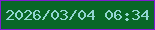 文字の大きさ：5、枠の色：801bcf、背景の色：096727、文字の色：91d6d1 無料ブログパーツのブログ時計