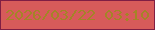 文字の大きさ：4、枠の色：801e44、背景の色：d75b5a、文字の色：a48427 無料ブログパーツのブログ時計