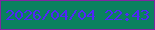 文字の大きさ：3、枠の色：8025a1、背景の色：0a815f、文字の色：5026f8 無料ブログパーツのブログ時計