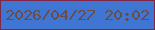 文字の大きさ：1、枠の色：802646、背景の色：3f76d3、文字の色：6b4b45 無料ブログパーツのブログ時計