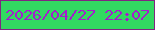 文字の大きさ：3、枠の色：802681、背景の色：32d961、文字の色：a41dcd 無料ブログパーツのブログ時計